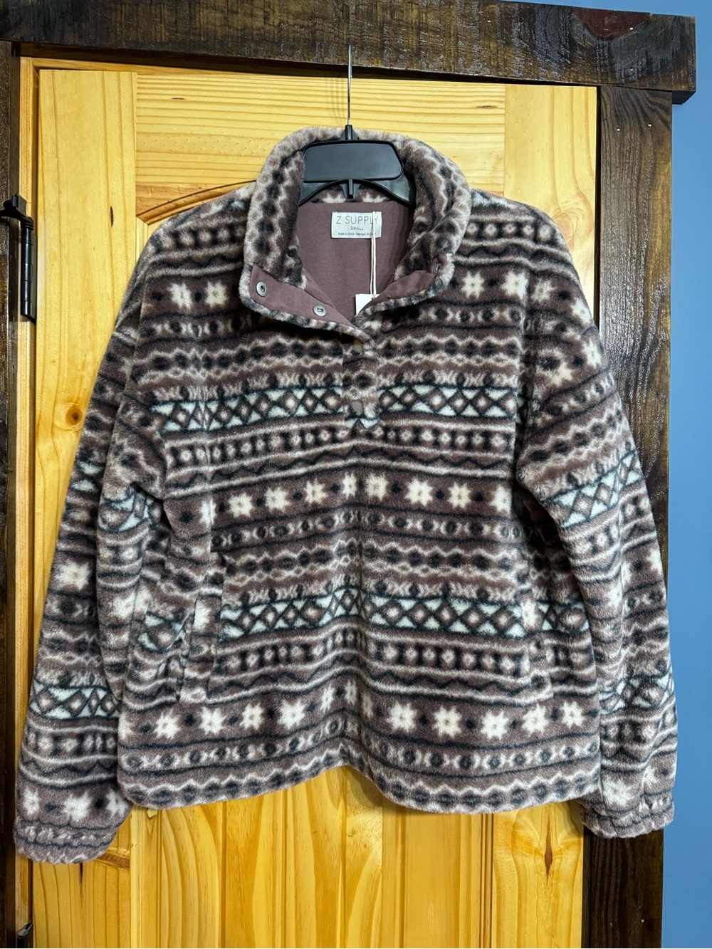 Z Supply glacier faux fur jacket size small